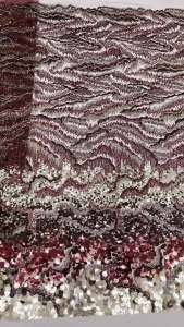 5 Yards 2026 High Quality Africa Nigeria French Tulle Lace Sequined Fabrics For Wedding Pink Luxury Handmade Sewing
