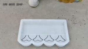 White Antique Garden Fence Mould Concrete Plaster Cement Reusable Lawn Pool Pouring Stepping Stone Molds Flower Beds Decoration Easy to Use