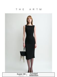 Summer New Arrival One-Shoulder Black Fitted Dress