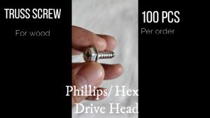 SUPERSALE 100 PCS #14 G.I. TRUSS SCREW FOR WOOD SIZES 6 X 3/4/ 6X 1 INCH