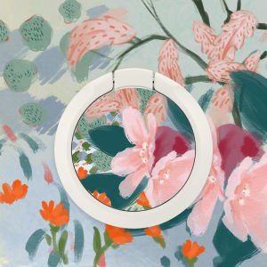 Durable Floral Cartoon Mobile Phone Stand Ring Holder Male Female Style Adhesive Desk Accessory Alloy Material Simple Design