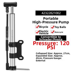 LUOKEXIONGDI | High Pressure Portable Bike Pump with Gauge for Road and Mountain Bikes