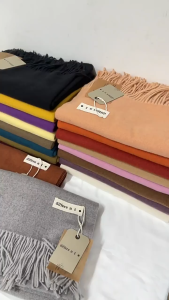 Aibins Solid Color Cashmere Scarf 73*26inch/300g Autumn Winter Couple Style Long Blanket Scarves 185*65cm Women Mens Warm