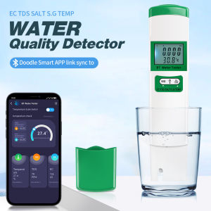 Bluetooth Đồng hồ đo độ PH 5 trong 1 chất lượng nước bút Ec Tds Muối SG Máy đo nhiệt độ 2 trong 1 dụng cụ kiểm tra nước PH medidor nước hồ cá màn hình