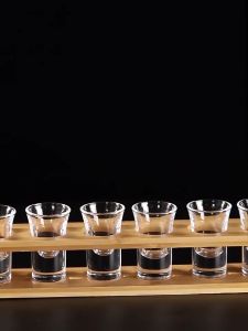 Creative Shot Glass Cup Japanese Style Sake Spirit Small Capacity Cocktail Glasses Holder Set Bar Gin Vodka Tequila