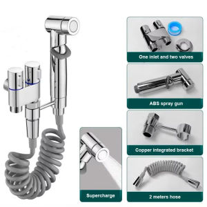 2025 new all-copper handheld toilet sprayer bidet faucet shower head sanitary shower toilet faucet double outlet bidet