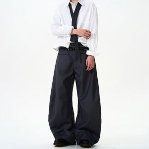 MADWITCH Retro Cleanfit Drapey Knife Pants Casual Wide Leg Loose Men Women High-End Feelings Trousers Long Youth Popular