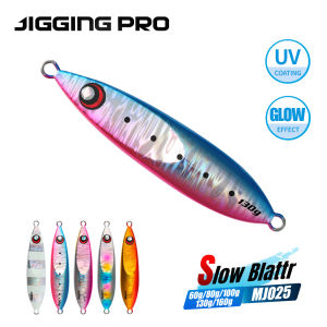 JIGGINGPRO Slow Sinking Metal Jig 60g 80g 100g 130g 160g Saltwater Slow Jigging Big Artificial Fishing Lures