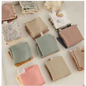 2-5PC Baby Towel New Born Items Stuff Muslin Squares Infant Newborn Hand Bath Shower Face Towel Soft Cotton Gauze Baby Washcloth