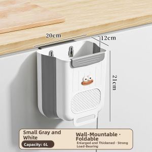 Wall-mounted Large Capacity Foldable Kitchen Waste Bin