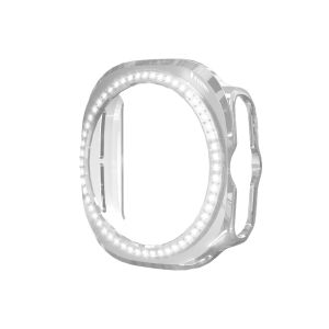 Diamond Watch Case for Samsung Galaxy Watch Ultra 2 (2026) Hollowed Protective Case With Wparkling Rhinestones for Elegant Women