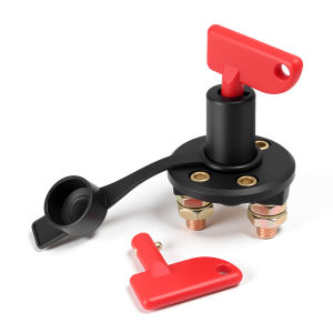 RYSJM | 300A 12V 24V Vehicle Cut Off Battery Main Kill Switch with Red 2Key Modify Isolator Disconnector for Truck Boat car Power Switch