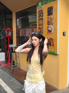 Elegant Sweet Knot Design Strap Vest Womens Sleeveless Slim Fit Top Versatile Summer New Arrival Fashionable Casual Wear