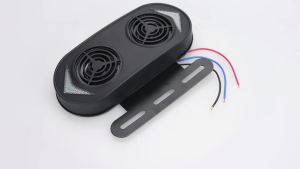RYSJM | Motorcycle Alarm Backup Horn with Turn Signal Light Lamp 22 Sounds Car Electric Loud Horn Dual Speaker for Train Boat SUV 12V