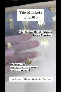 1METER Tile Jaring Mahkota - Tile Crown Buket Bunga Tile003