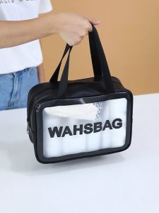 Travel Bag Wash Bag Waterproof Transparent Clear Toiletry PVC TPU Makeup Case Travel Storage Bag Organizer Toiletries Cosmetic Pouch Bathroom