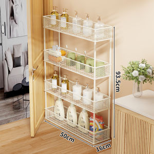 WUBUWEI | Ultra-Narrow Gap Freestanding Bathroom Storage Cart 10cm Wide