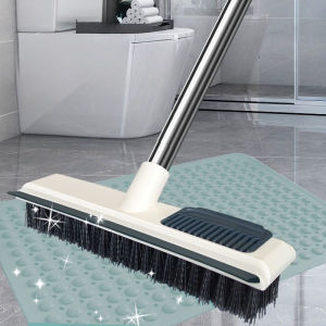 2 in 1 Household Cleaning Brush Floor Scrub Bathroom Cleaning Tools Swith Adjustable Long Handle Brush For Cleaning Tile Tools