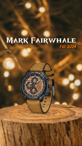 ORIGINAL Jam Tangan Pria Mark Fairwhale 5024 Krono Sport Garansi Resmi 1 Tahun - Leather / Kulit