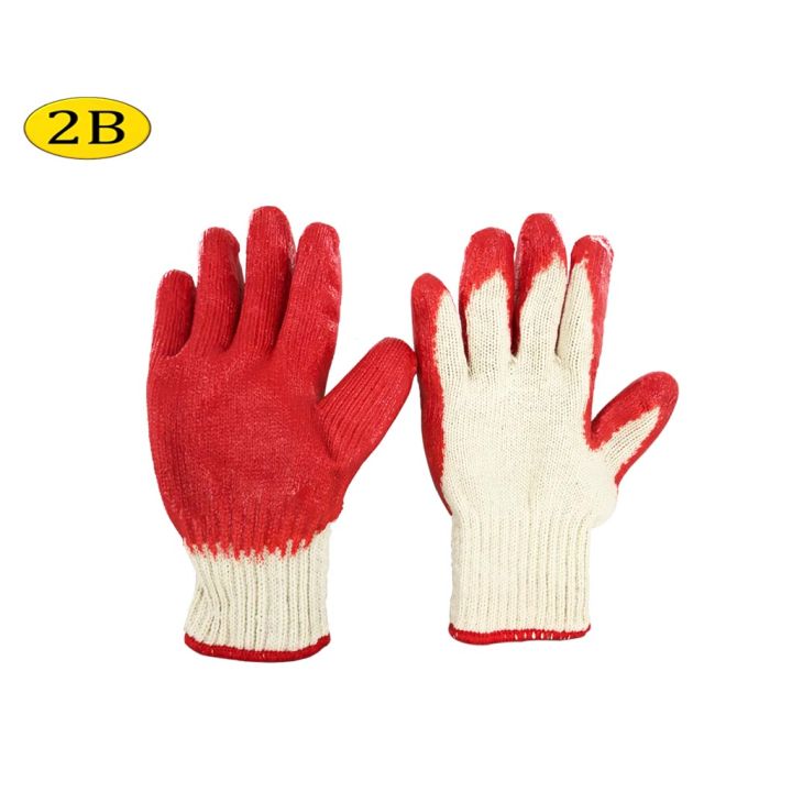 2B Cotton Gloves with Latex Paint Good for Gardening/Fishing/Clamming/Paint  Jobs/Construction Working Heavy Duty CGL-110 Lazada PH