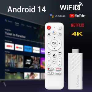 Smart TV Stick H96 MAX H313 Android 14 2.4G 5G Wifi6 Home Media Player 2GB 8GB 16GB Voice Assistant Android TV Stick