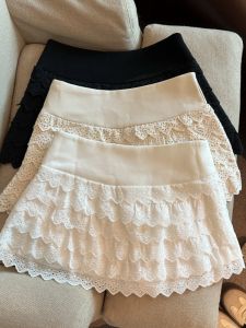 GUZILIAN | Ballet Style Multi-layer Ruffled Hem Short Skirt