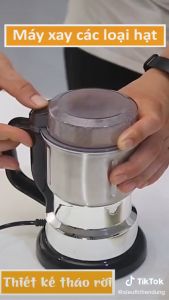 Máy Xay Hạt Khô Đa Năng Mini Okila - Máy Xay Bột Ngũ Cốc Cafe Thảo Dược Các Loại Hạt Cực Nhanh  Máy Xay Gia Vị Lưỡi Dao 6 Cánh Nghiền Mịn Các Loại Hạt Siêu Tiện Dụng - Máy Nhiền Hạt Siêu Tốc - Bảo Hành Toàn Quốc 6 Tháng