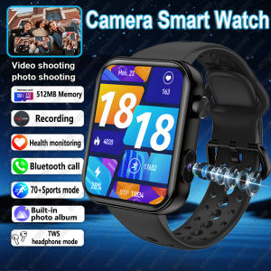 2025 New Camera Smart Watch Men Women Photos Record Video Health Monitor Waterproof Sports Fitness HD Bluetooth Call Smart Watch
