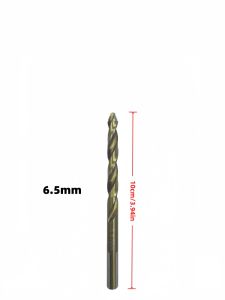HSS-Co Cobalt Drill Bit Set 5/6/7/8/9/10mm Straight Shank Twist Drilling Bits for Steel Alloy Metal Heavy Duty Drilling