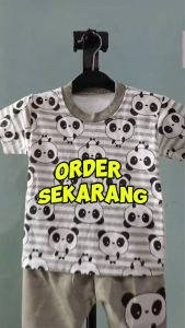 Setelan Baju Bayi Anak Laki Motif Karakter ANIM4L PANDAusia Baby Sampai 15 Bulan MAX BB 10 KG