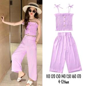 SETELAN ANAK PEREMPUAN REMAJA IMPORT KOREAN STYLE CASUAL TANK TOP CELANA KULOT