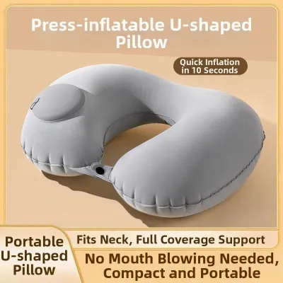 Inflatable Foldable Travel Neck Pillow