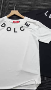 Áo phông nam nữ thêu chữ 2 mặt vải cotton co giãn 4 chiều MLCL