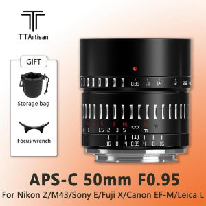 TTartisan 50mm F0.95 APS-C MF Large Aperture Lens For Mirrorless Cameras EOS-M Sony E Fuji X M43 Nikon Z Canon RF Sigma L Mount