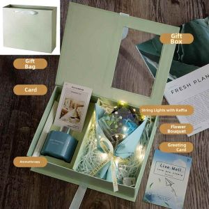 Christmas Teacher Gift Box With Flower Arrangement