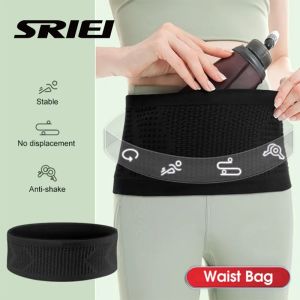 SRIEI Running Waist Belt Sports Running Belt Outdoor Activities Multifunctional Knit Breathable Concealed Waist Bag Universal Running Belt