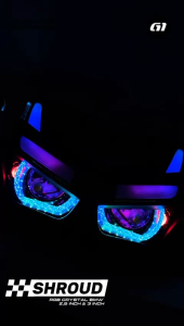 WERACE Lampu Shroud 5D RGB Crystal 25 / 3 Inch Akrilik Premium Bluetooth Apps Projie Biled DC 12V 1Pc