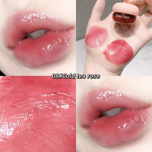 Mirror Lip Glaze Highly Saturated Small Round Pot Design Lip Glaze Lip Color Fine Texture  And Natural Color