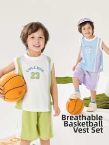 wellber | Quick Drying Boys Tank Top Basketball Sportswear Set
