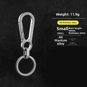 High-End Titanium Alloy Keychain Pendant Mens Waist Hanging Ring Simple Car Chain Lock Key Circle Exquisite Hanging Ornament