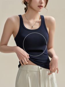 MiiOW | Áo ba lỗ nữ dáng ôm có dây đeo vai đơn giản thời trang mùa thu cotton pha trộn màu trơn dài vừa phải