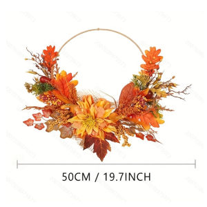 Đồ Trang Trí Mùa Thu Iron Wreath Hoa Lụa Pha Trộn Trang Trí Trong Nhà Trang Trí Cửa Trang Trí Tường Trang Trí Cho Lễ Tạ Ơn