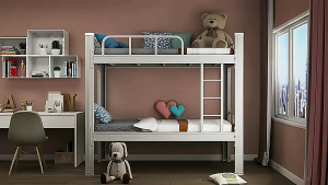 Bunk Bed Iron Bed Frame Heavy Duty with Stairs Student Dormitory Bed Thicken Loft Bed High Quality