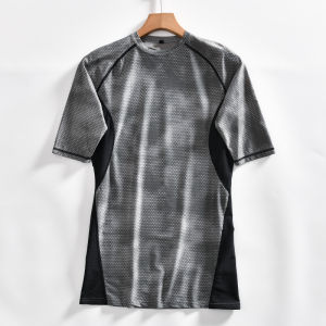 เสื้อยืดคอกลมแขนสั้นผ้ากีฬาสำหรับผู้ชาย ระบายอากาศได้ดี แห้งเร็ว ยืดหยุ่น สวมใส่สบาย ฤดูร้อน 2024