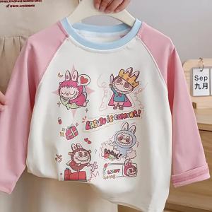 Long Sleeve Cartoon T-Shirt Raglan