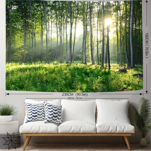 VIKAMA A Magnificent Jungle Scene Adorns this Polyester Wall Tapestry: Ideal for both living rooms and bedrooms it serves as a