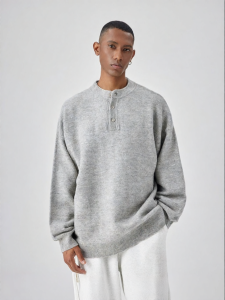 BODYDREAM | Ageless Lazy Style Mens Henley Knitwear