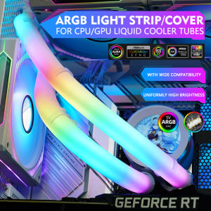 JUMPEAK Flexible 5V ARGB LED Neon Tube Light Strip Cover Sleeve For Gaming PC AIO 120 240 360 CPU Water Liquid Cooler Modding