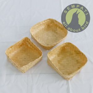 SEMPATI Besek Sirip Sarang Walet Besek Bambu Ternak Burung Walet Besek Walet Anyaman Kotak Tempat Wadah Sarang Walet Besek Kurban Qurban Hampers Box Bambu Wadah Makanan Nasi Kotak BESEK