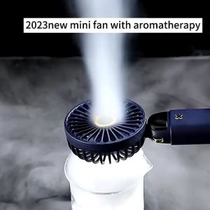 JP-DS18 10000mAh Portable Handheld Mini Fan Office Desktop Multifunctional 3 Speed Rechargeable Folding Small Electric Fan With a Neck Lanyard